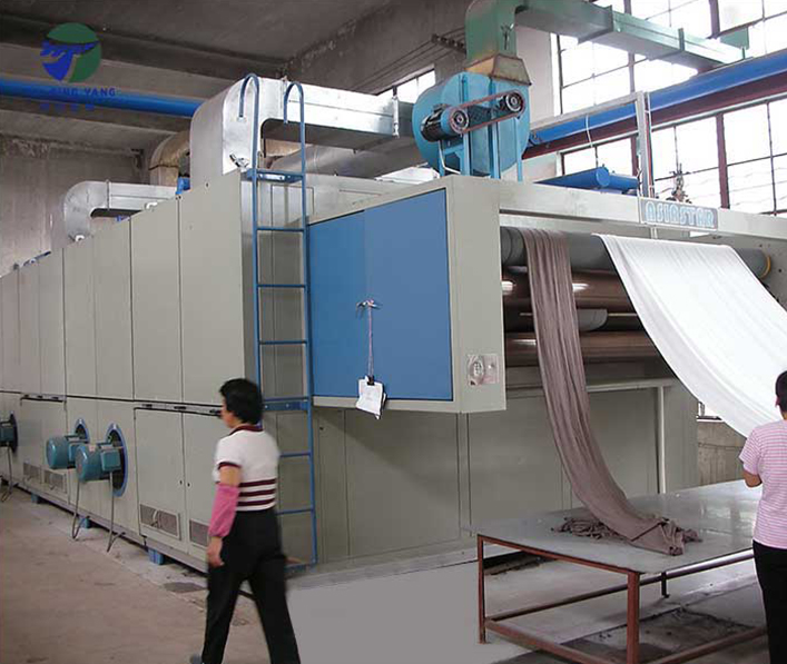 Three pass tensionless dryer