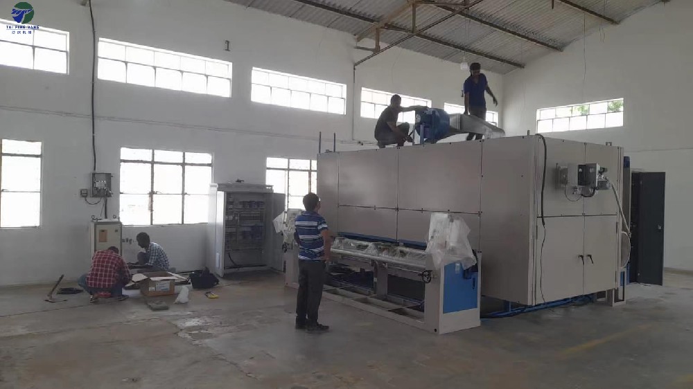 Double pass tubular heat setting machine is under installation in India Tirupur city